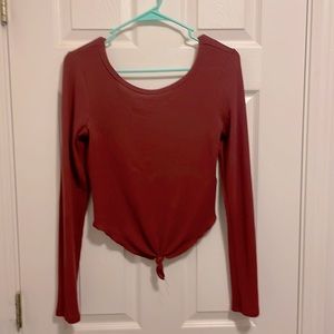 Ribbed Long Sleeve Crop